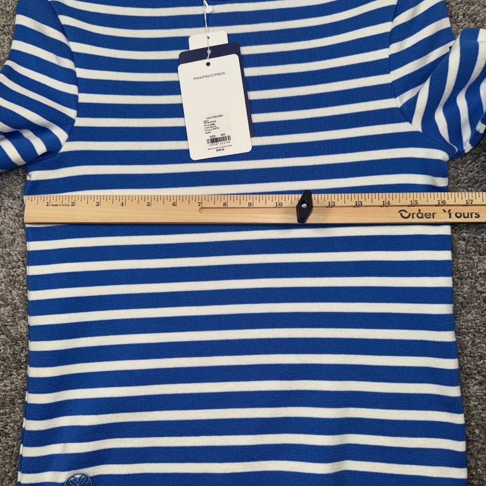 Lilly Pulitzer x Saint James Voissey Stripe Fine Gauge Knit Sweater Sz XXS NEW - Picture 7 of 10